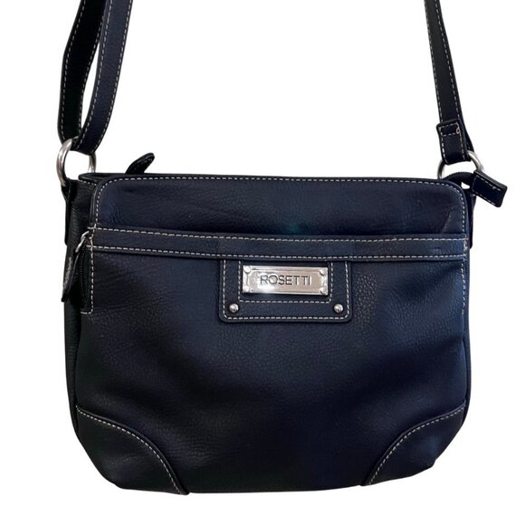 Rosetti Black Crossbody‎ Purse Gently PreOwned Condition Great bag! 10x8x2.5 - Picture 1 of 9